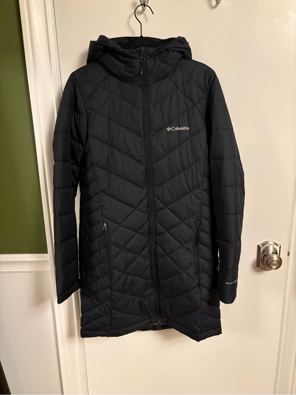 Columbia Women's Black Hooded Quilted Puffer Coat